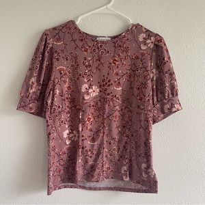 🌷3 for $10🌷 Pink Floral Corset Look Blouse